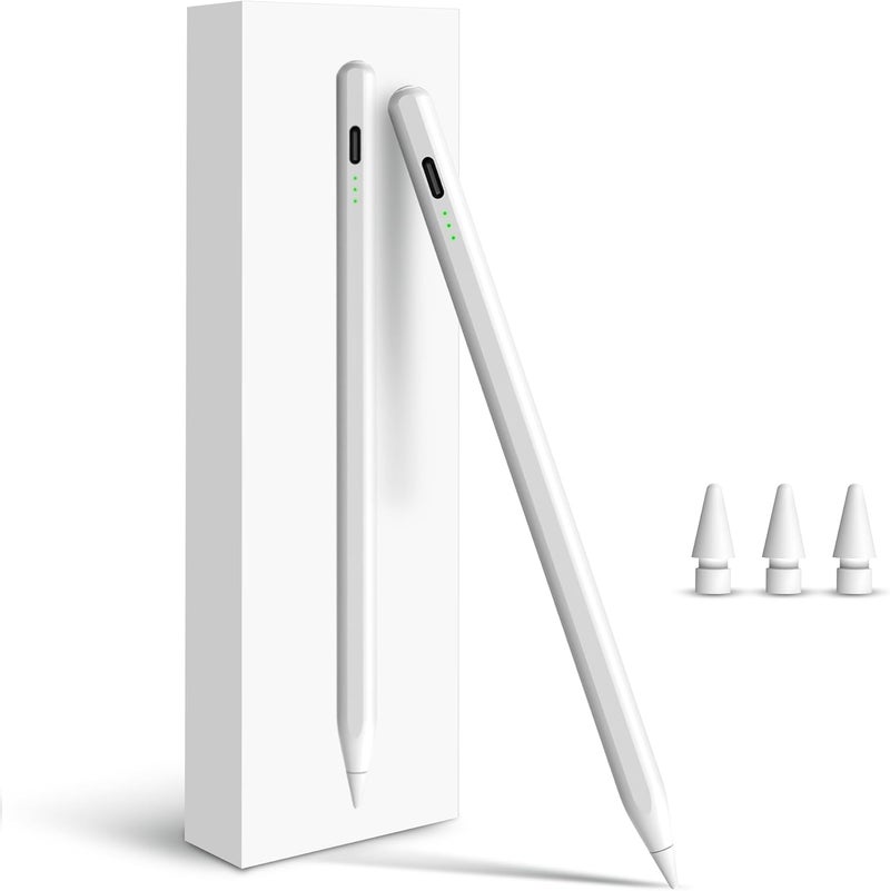 Penlike Pencil for Apple iPad A16 10th Generation, Fast Charge Stylus Pen for 2025-2018 iPad A16/11-6th Gen, Air 11"/13" M3/M2/5th-3rd, Pro 13"/11"/M4/12.9", Mini A17 Pro/6/5th Palm Rejection Tilt Sensitivity - Image 1
